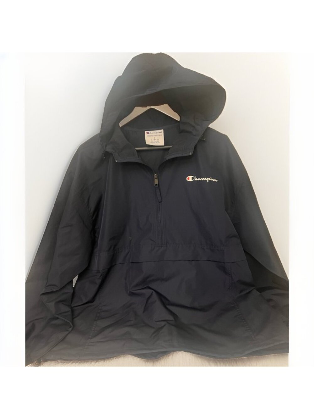 Champion Men's L Jacket, Stadium Packable Hooded Windbreaker Size.   W